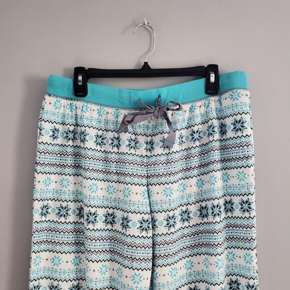 Betsey Johnson 2 Piece Long Sleeve Snowflake Pajama Set L - Picture 6 of 10